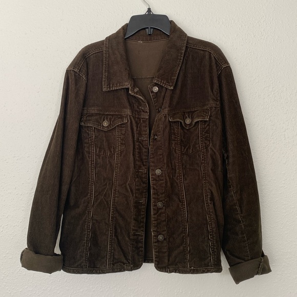 earthy green/brown corduroy jacket - Picture 6 of 6